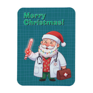 Kerstkaart Medisch Dokter Kerstman Magneet