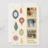 Kerstkaart 'Merry & Bright Vintage' (Voorkant)