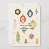 Kerstkaart 'Merry & Bright Vintage' (Achterkant)