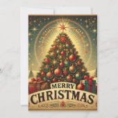 Kerstkaart Merry Christmas Vintage Luxe (Voorkant)