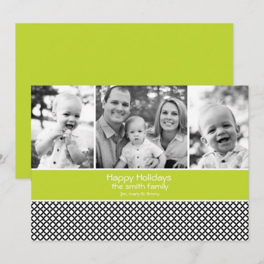 Kerstkaart met 3 foto's (Voorkant / Achterkant)