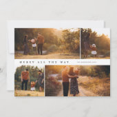 Kerstkaart met 4-foto collage 'Prettig tot het ein Kaart (Voorkant)