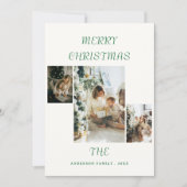 Kerstkaart met aangepaste familiefoto (Voorkant)