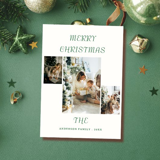 Kerstkaart met aangepaste familiefoto