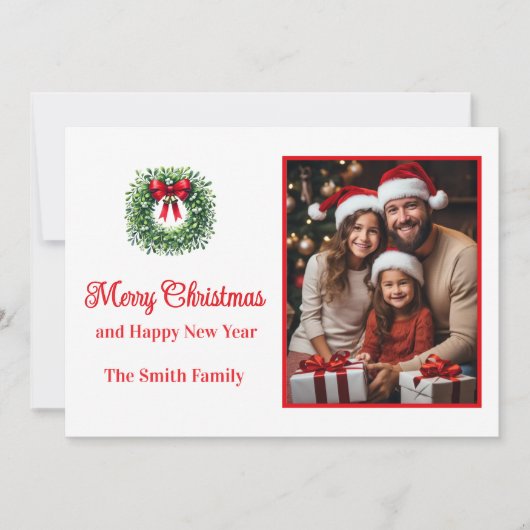 Kerstkaart met aangepaste foto (Voorkant)