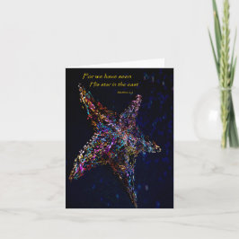 Kerstkaart met abstracte ster feestdagen kaart