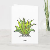 Kerstkaart met agave feestdagen kaart (Achterkant)