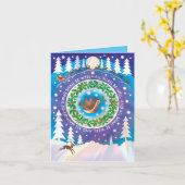 Kerstkaart met "Alles komt goed" citaat. Kaart (Gele Bloem)