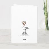 Kerstkaart met Alligator Cheer Feestdagen Kaart (Achterkant)