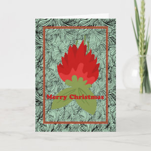 kerstKaart met ander groen en rood ontwerp Kaart