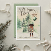 Kerstkaart met aquarel van Rottweiler-hond uit het