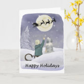 Kerstkaart met Australische herder Kaart (Gele Bloem)