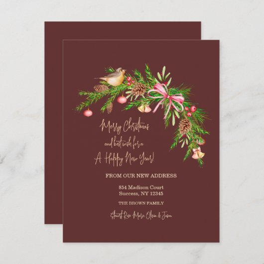 Kerstkaart met balsem den slinger (Voorkant / Achterkant)