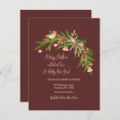 Kerstkaart met Balsem Swag (Voorkant / Achterkant)