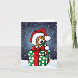 Kerstkaart met Beagle hond Kaart
