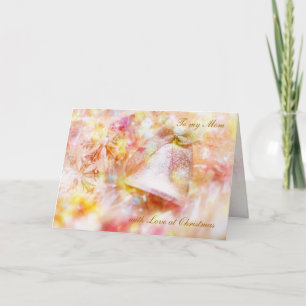 kerstkaart met bel voor mam feestdagen kaart