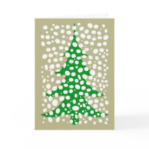 Kerstkaart met besneeuwde woestijnkerstboom voor f