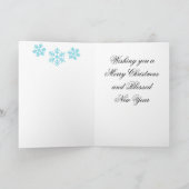 Kerstkaart met biddende engel feestdagen kaart (Binnen)