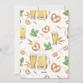 Kerstkaart met bierglas en hop flat design (Achterkant)
