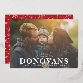 KerstKaart met Big Name en Newsletter Folie Feestdagenkaart