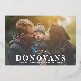 KerstKaart met Big Name en Newsletter Folie Feestdagenkaart