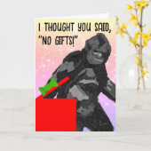 Kerstkaart met Bigfoot Kaart (Gele Bloem)