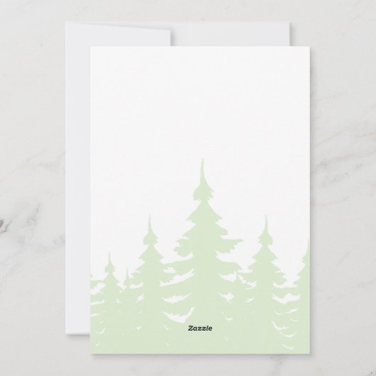 Kerstkaart met Bigfoot Sasquatch (Achterkant)