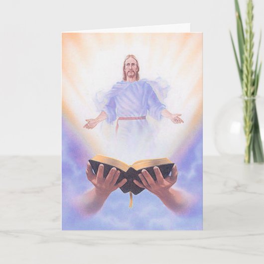 Kerstkaart met Bijbel Jezus Kaart (Voorkant)