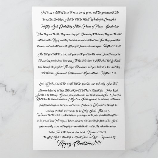 Kerstkaart met Bijbelteksten van Country Farm Chri Kaart (Binnen)