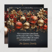 kerstkaart met blaasjes (Voorkant / Achterkant)