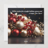 kerstkaart met blaasjes (Achterkant)