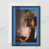 Kerstkaart met blauwe lijst (Voorkant)