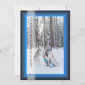 Kerstkaart met blauwe rand (Voorkant)