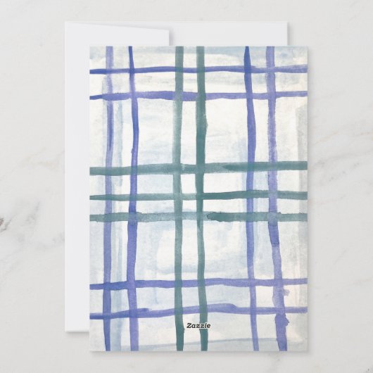 Kerstkaart met blauwe ruit (Achterkant)