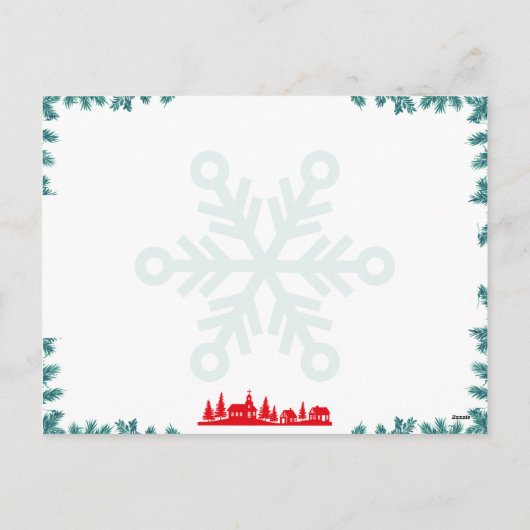 Kerstkaart met blijde groet feestdagenkaart (Achterkant)