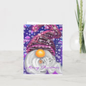 Kerstkaart met blije kabouter notitiekaartje (Achterkant)