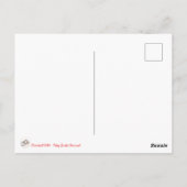 Kerstkaart met blije zombie briefkaart (Achterkant)