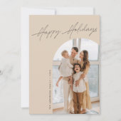 Kerstkaart met boogvormige foto (Voorkant)