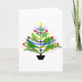 Kerstkaart met Boom Feestdagen Kaart