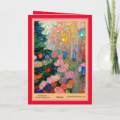 Kerstkaart met boom in stijl van Klimt aquarel Kaart (Achterkant)