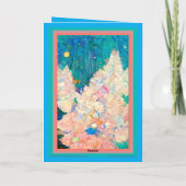 Kerstkaart met boom, Klimt-stijl, Kleurig Kaart (Achterkant)