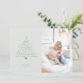 Kerstkaart met boom 'Liefde werd geboren' (Staand voorkant)