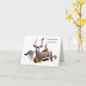 Kerstkaart met bosdieren kaart (Gele Bloem)