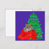 Kerstkaart met bosmuis (Voorkant / Achterkant)