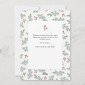 Kerstkaart met botanische bessen (Achterkant)