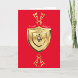 kerstkaart met brandschild kaart