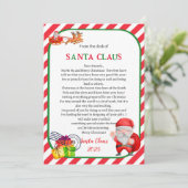 Kerstkaart met brief van de Kerstman Kaart (Staand voorkant)