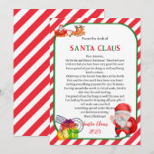 Kerstkaart met brief van de Kerstman Kaart (Voorkant / Achterkant)