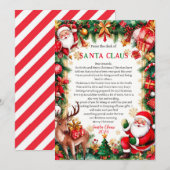 Kerstkaart met brief van Sinterklaas Kaart (Voorkant / Achterkant)