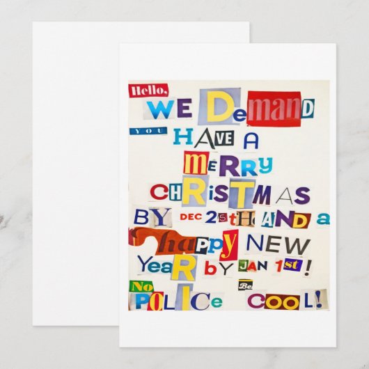 kerstkaart met briefkaart (Voorkant / Achterkant)